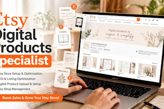 do etsy digital products, etsy shop setup, etsy seo with etsy digital products