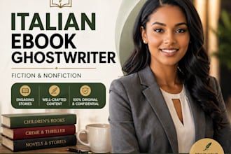 be your italian fiction and nonfiction ebook ghostwriter for kid and adult book