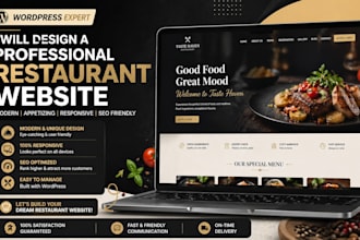 design a professional restaurant website with wordpress