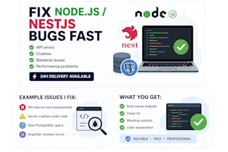 fix your nodejs or nestjs backend bug fast