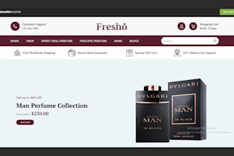 design perfume website  perfume store perfume  shopify  cosmetics cosmetics stor