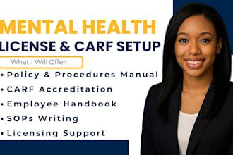 set up mental health facility, carf accreditation, mental health policy, license