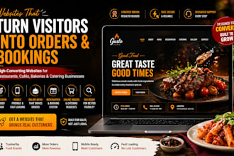 restaurant website godaddy, catering website, food business website, cafeteria
