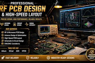 design rf, microwave, and antenna pcb with amplifier, gps, and audio interface