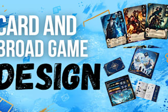 draw card game design card game art board game card frame, box design, rule book