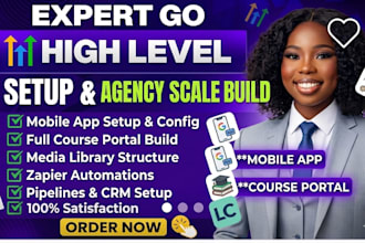 setup gohighlevel mobile app media library agency courses onboarding pipelines