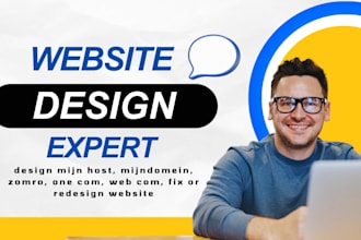 design mijn host, mijndomein, zomro, one com, web com, fix or redesign website