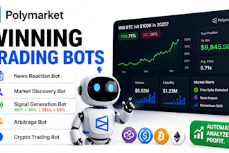 fast build accurate polymarket crypto trading bot, polymarket bot, arbitrage bot