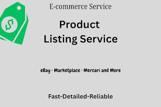 list your products on ebay, mercari, and online marketplaces