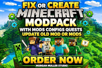 develop fix and balance custom minecraft forge or fabric modpacks