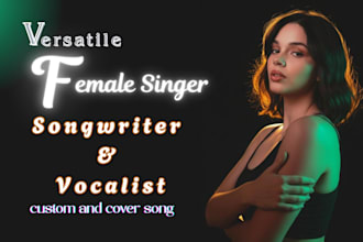 be your female pop singer pop vocalist rnb singer edm and pop singer