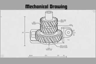 draw mechanical or vector line tracing and mechanical line drawing