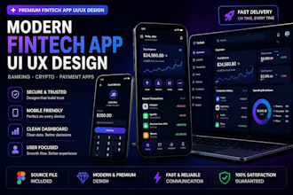 design modern fintech website fintech app uiux for banking crypto or payment app