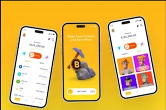 develop crypto wallet app, p2p payment app, cash app, loan app, online bank app