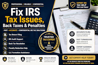 fix irs tax issues, back taxes,penalties