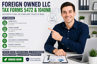 handle US taxes for non residents llc 5472 and 1040nr