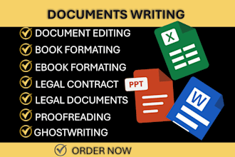 proofread and edits documents, books, contracts and legal papers