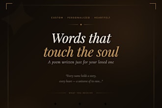 write a custom personalized poem for any occasion