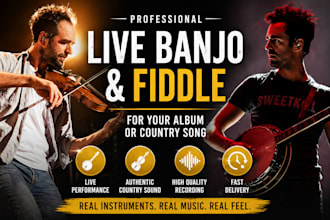 record live banjo and fiddle for your album or country song