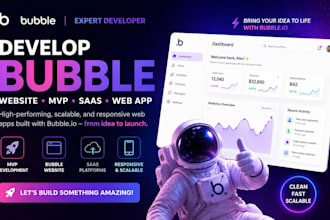 develop bubble website bubble mvp saas bubble app developer