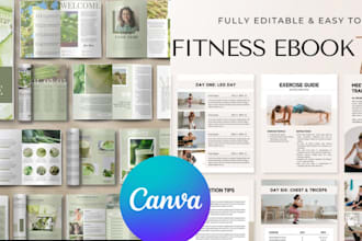design german canva selfcare, mindfullness, fitness guide ebook and lead magnet