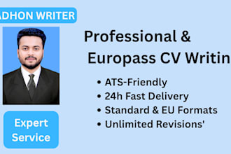 write a professional europass CV and resume