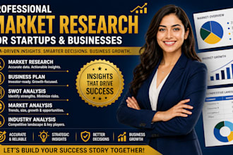 conduct professional market research for startups and businesses