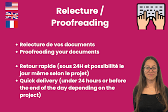 proofread your documents in french or english