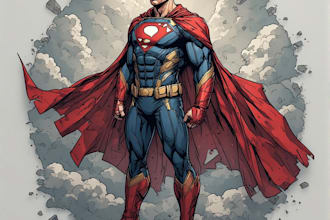 superhero character for comics