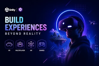 develop virtual reality VR app unity 3d game multiplayer ar game app development
