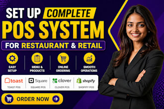 set up complete pos system for restaurant and retail