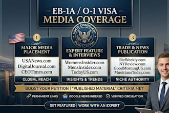 write eb1a media articles and press releases for tech founders and professionals