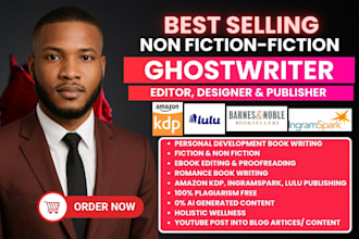 ghostwrite a powerful, engaging, and well researched non fiction ebook for you