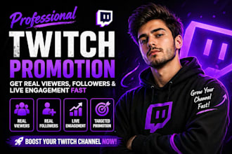 grow your twitch channel with real viewers followers and twitch promotion fast