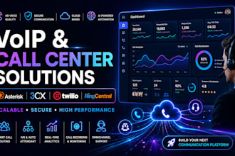 develop voip asterisk 3cx ringcentral app, call center app, twilio phone system