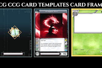 design tcg ccg card templates card frame trading card game pokémon tcg sport tcg