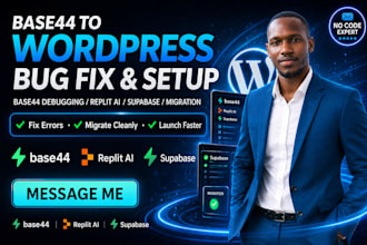 base44 migration to wordpress fix base44 replit ai bugs