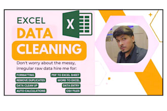 excel data cleaning, formatting and analysis