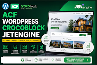 acf wordpress crocoblock jetengine dynamic website design development seo