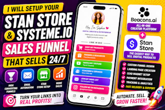 design a high converting stanstore and systemeio sales funnel