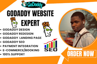 design godaddy website, godaddy website redesign and design godaddy website seo