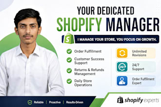 be your shopify store manager and expert customer support agent
