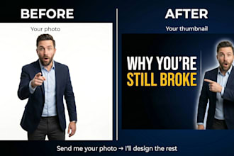 design a professional youtube thumbnail for finance and business channels