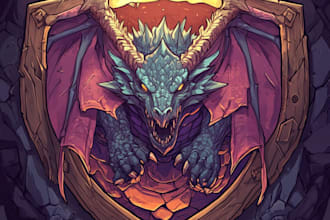 do an fantasy game logo and branding