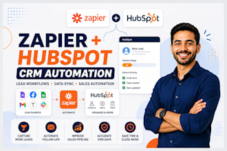 build zapier hubspot CRM automation lead workflows and data sync