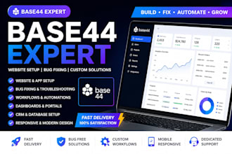 be your base44 expert, base44 bug fixing for your business