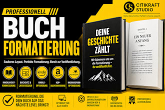 buchformatierung, gestaltung des innenlayouts fur KDP, ingramspark, ebook format