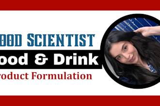 develop food formulation, beverage, supplement and recipe product development