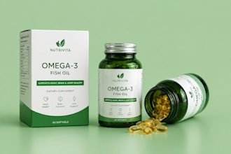 design supplement label and packaging design for vitamin and health businesses