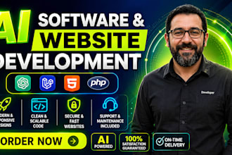 develop ai website, ai app chatbot saas, llm ai software as full stack developer